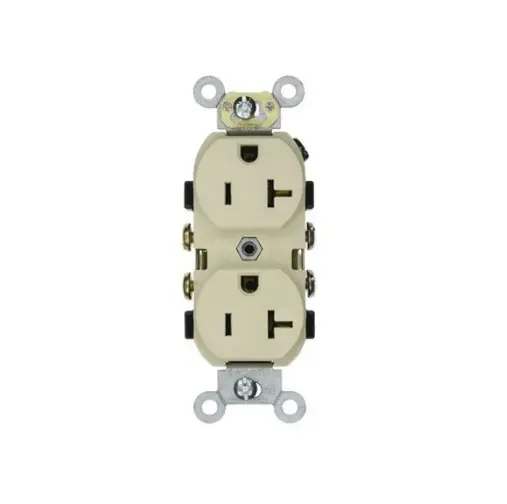  TOMA CORRIENTE DOBLE 20A CREMA 125V 20A CREMA CLASE A / SIN TAPA