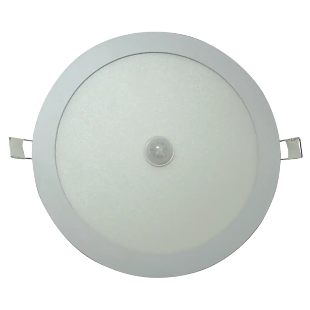 PANEL LED EMPOTRABLE 18W COLEC GENERAL LIGHTING 100/277V BLANCO CON SENSOR DE MOBIMIENTO