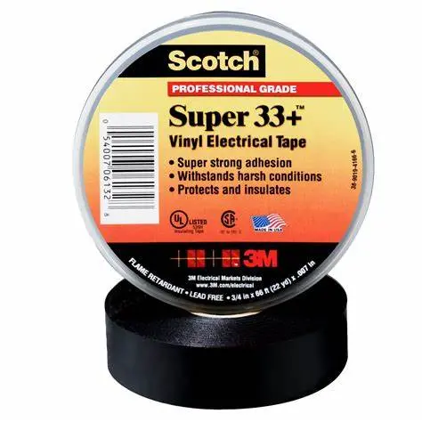 Cinta Aislante 3M Scotch Super 33+ Medida: 19 mm x 20 m