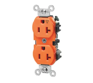 TOMA CORRIENTE LEVITON 5262-IG DOBLE NARANJA 15A 125V