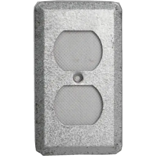 TAPA METAL P TOMACORRIENTE DOBLE 2X4 (LC) 