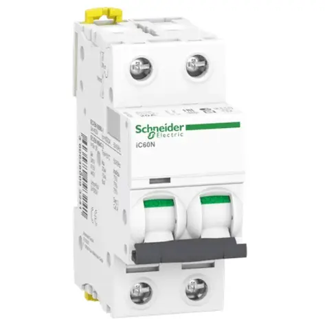 Interruptor magnetotérmico; Acti9 iC60N; 2P; 32 A; curva C; 6000 A/10 kA