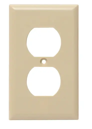  TAPA ELECTRICA EAGLE 2132V PLASTICA DOBLE MARFIL