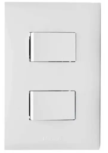 INTERRUPTOR DOBLE / SWITCH BTICINO AF2200EB NOBILE DOBLE 15A 127V BLANCO