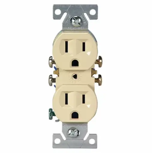  TOMA CORRIENTE DOBLE EMPOTRABLE 125V 15A CREMA CLASE C / SIN TAPA R51-5320-ICP