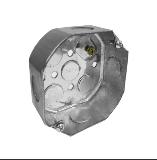 caja octagonal metálica 1/2