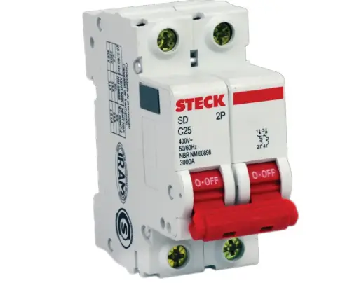 BREAKER P/RIEL 2P 25A STECK