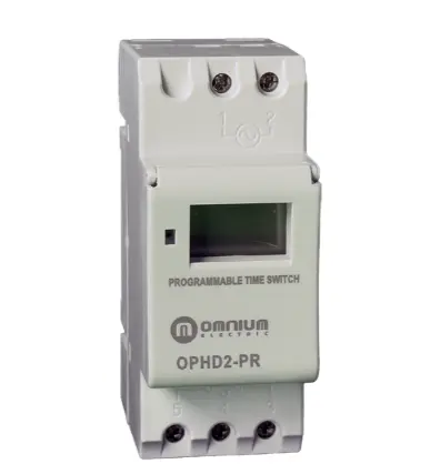 INTERRUPTOR HORARIO DIGITAL DE 2P CON RESER/ 15D 