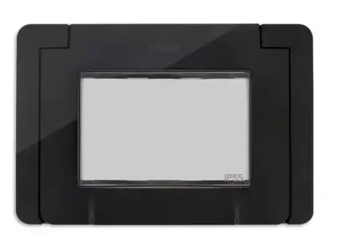 09913.04 TAPA 2X4 IP55 3M CON TORNILLOS COLOR NEGRO VIMAR